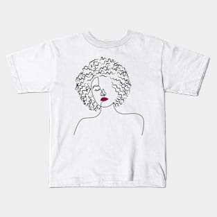 It's More Than Just Hair, It's an Attitude | One Line Drawing | One Line Art | Minimal | Minimalist Kids T-Shirt